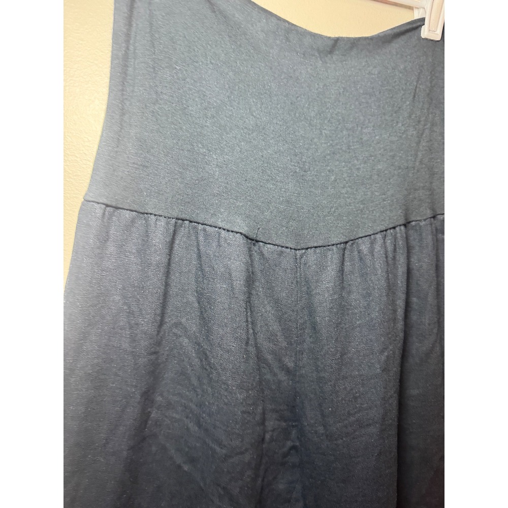 Love Tree Black Linen Blend Wide Leg High Waisted Pants Small S/093200 - Picture 3 of 8